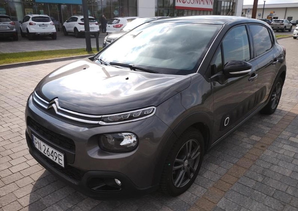 Citroen C3 cena 42800 przebieg: 44550, rok produkcji 2019 z Konin małe 154